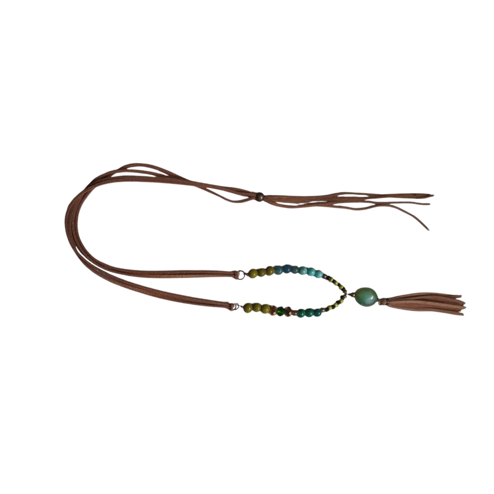 Bohemian Beaded Necklace with Tassel